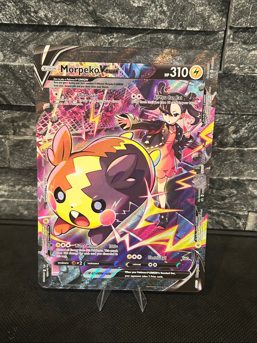 Pokemon Morpeko V-Union Holo (SWSH287-290) Jumbo Card Promo M/NM